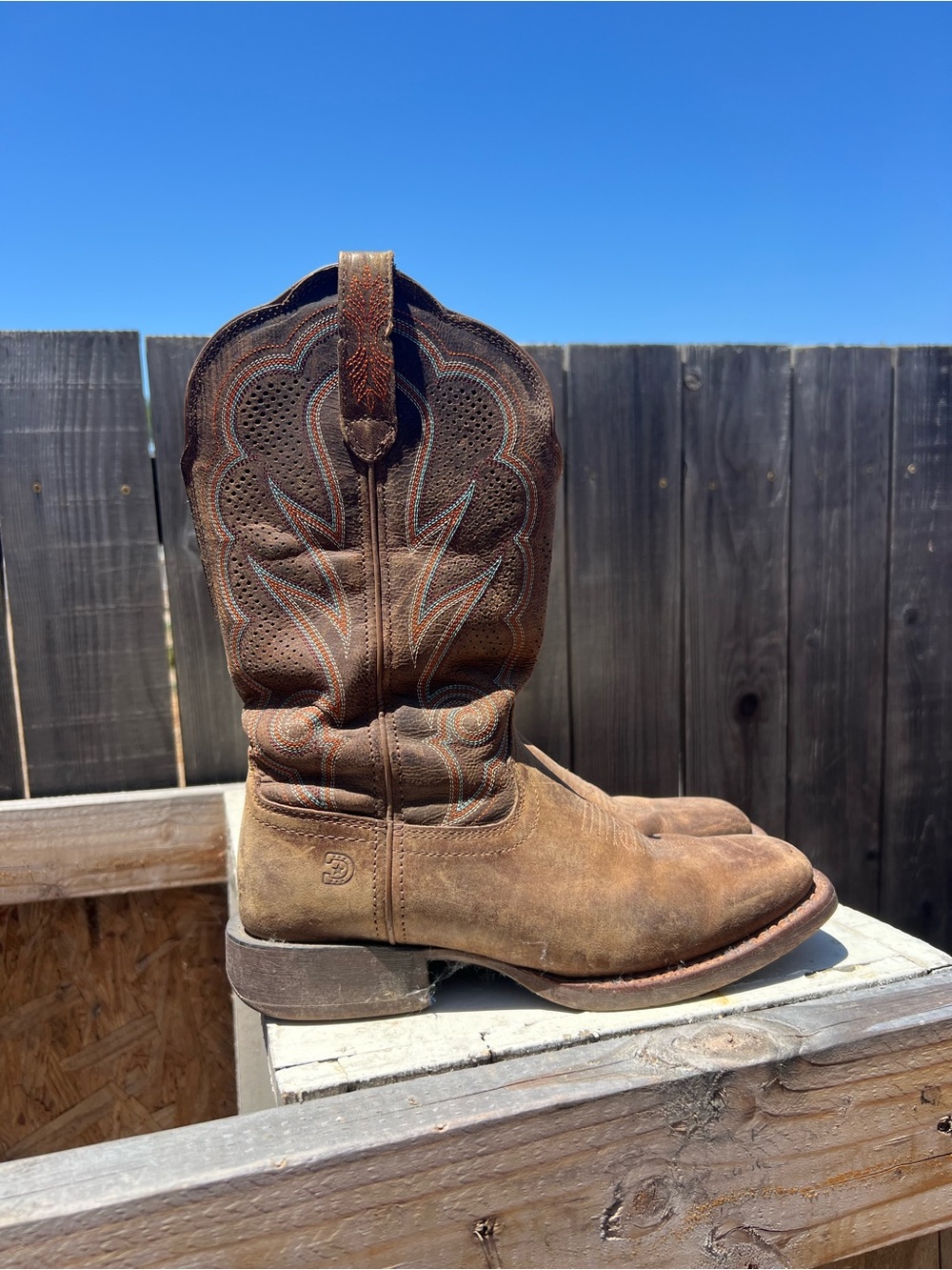 Durango Cowgirl Boots Womens Rebel Pro western Boot Color Distressed Cognac 7.5M